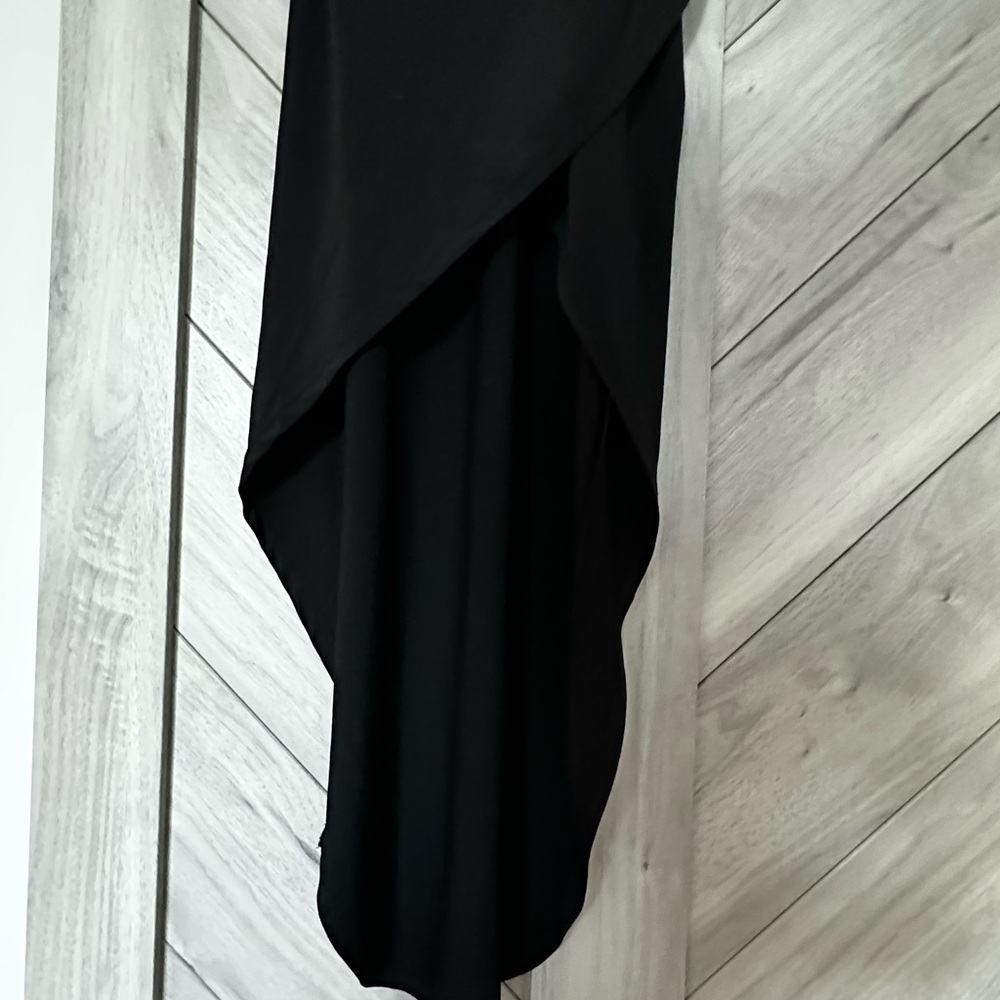 VENUS stretchy strappy small Black high low bottom Dress nwot - Picture 4 of 9